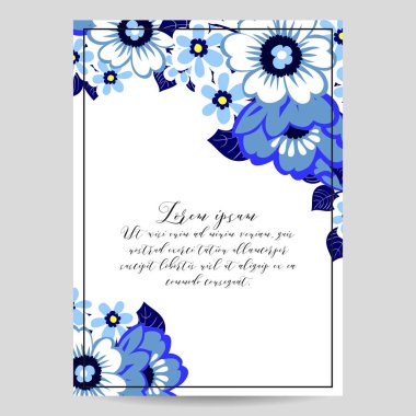 Vintage çiçek davetiye