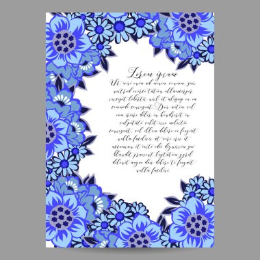 Vintage çiçek davetiye