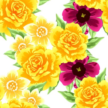 Dikişsiz çiçek deseni