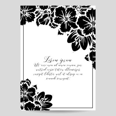 Vintage çiçek davetiye