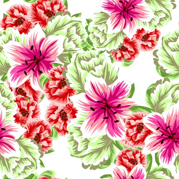 Seamless floral pattern — Stock Vector