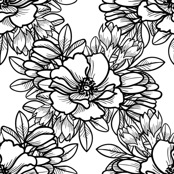 Modèle floral sans couture — Image vectorielle