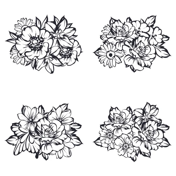 Dizi güzel süslü çiçekler