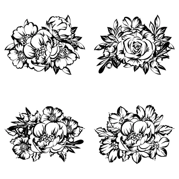 Dizi güzel süslü çiçekler