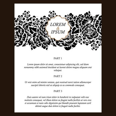 Vintage çiçek davetiye