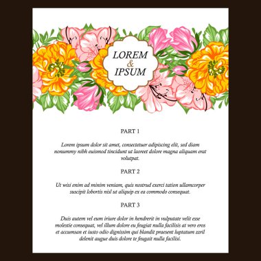 İhale çiçek davetiye