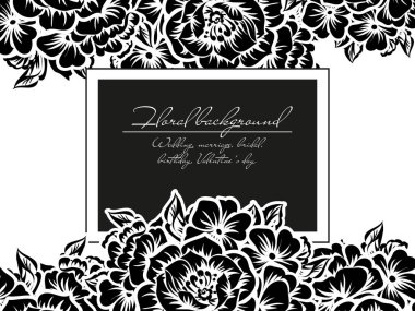 Vintage çiçek davetiye