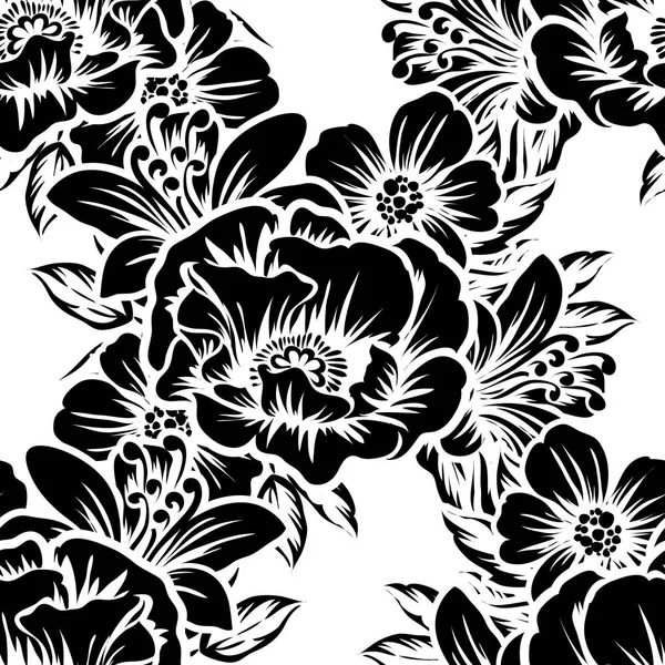 Patrón floral sin costuras — Vector de stock