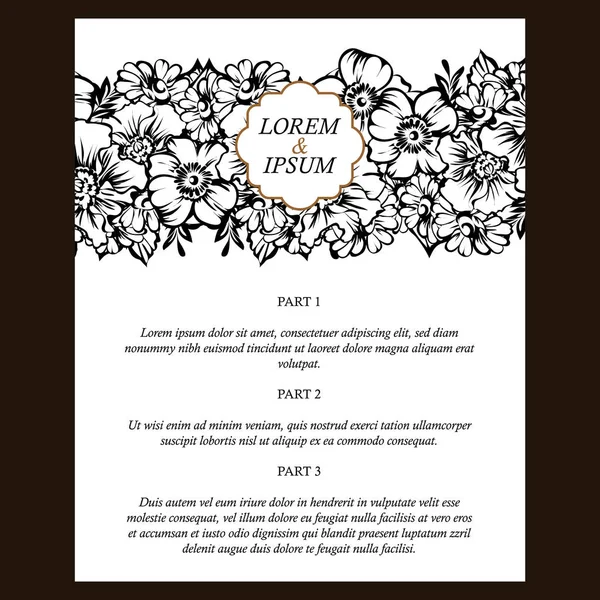 Vintage çiçek davetiye