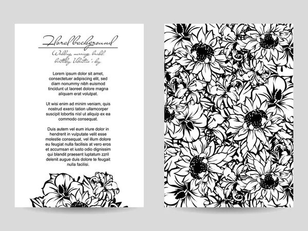 Çiçekli davetiye seti