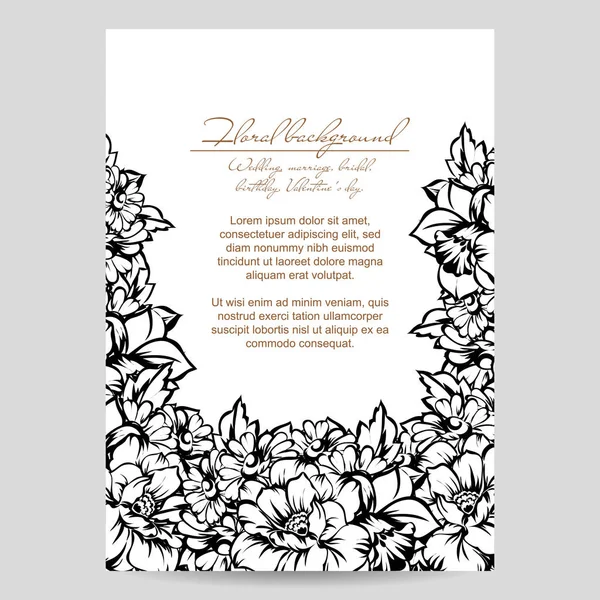 Vintage çiçek davetiye