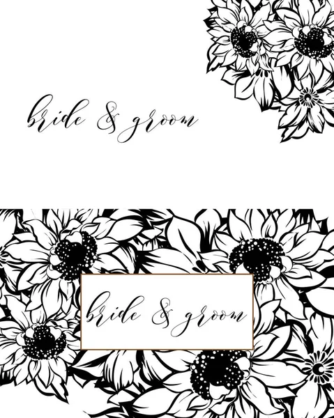 çiçek düğün davetiye kartı