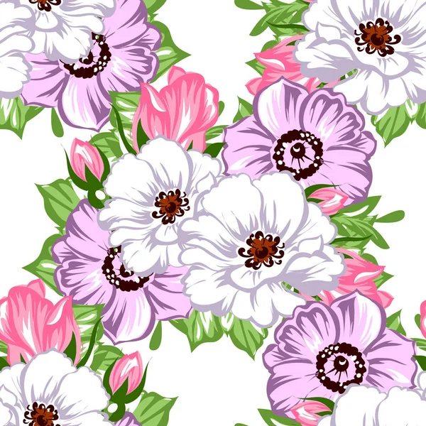 Modèle floral sans couture — Image vectorielle