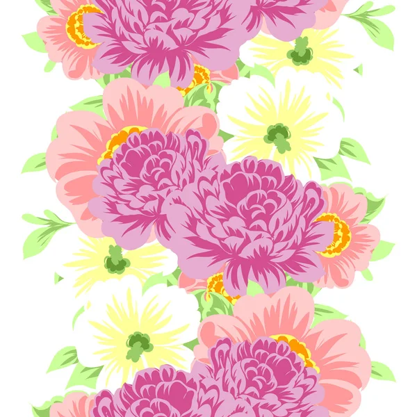 Patrón floral sin costuras — Vector de stock