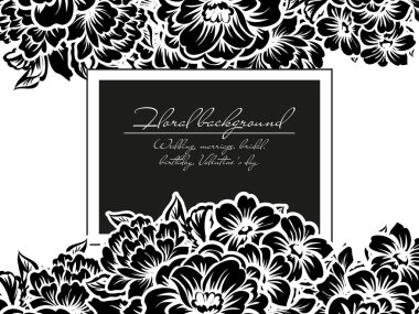 Vintage çiçek davetiye