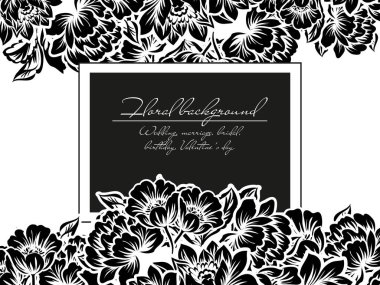 Vintage çiçek davetiye