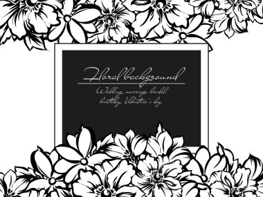 Vintage çiçek davetiye