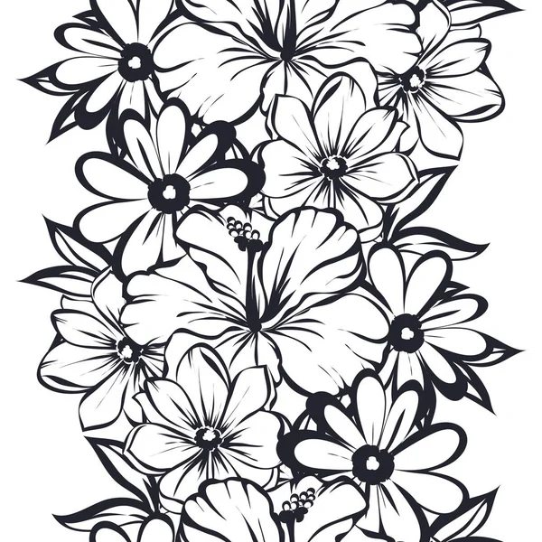 Patrón floral sin costuras — Vector de stock