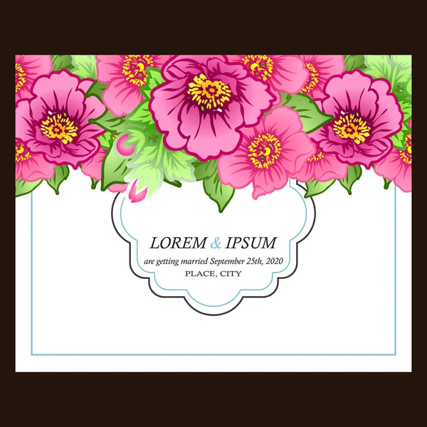 Carte d'invitation florale tendre — Image vectorielle