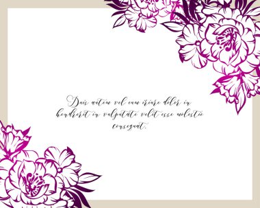 Vintage çiçek davetiye