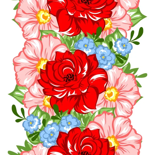 Patrón floral sin costuras — Vector de stock