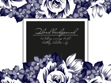 Vintage çiçek davetiye