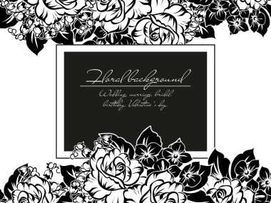 Vintage çiçek davetiye