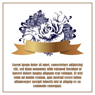 Vintage çiçek davetiye