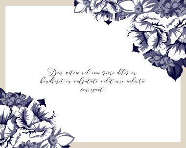 Vintage çiçek davetiye