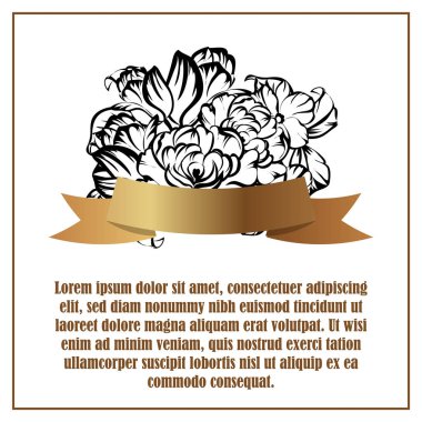 Vintage çiçek davetiye