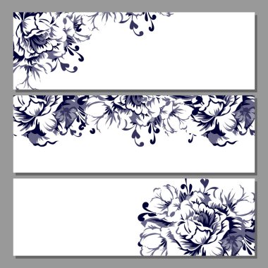 Çiçekli davetiye seti