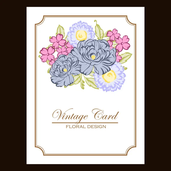 Tender floral invitation card — Stock Vector