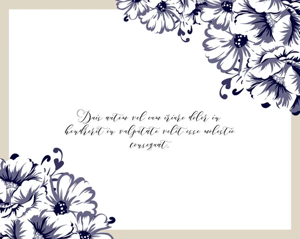 Vintage çiçek davetiye