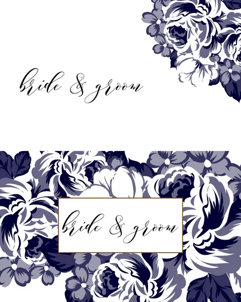 çiçek düğün davetiye kartı