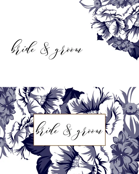 çiçek düğün davetiye kartı