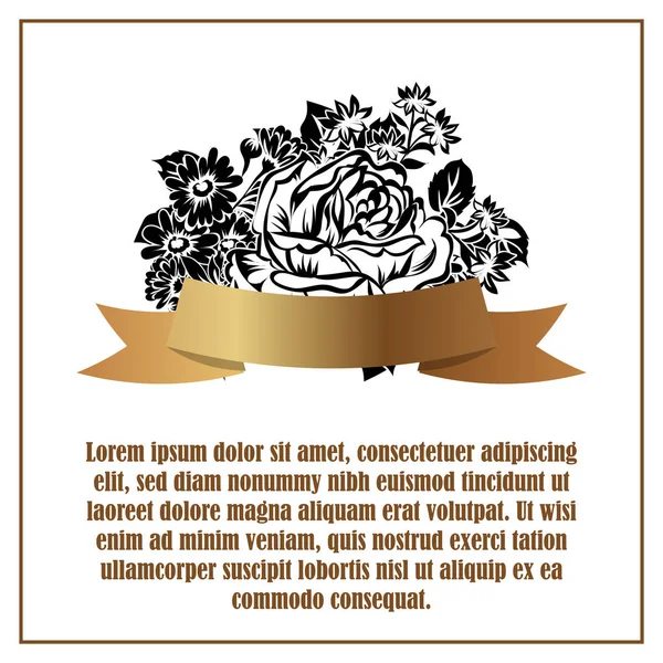 Vintage çiçek davetiye