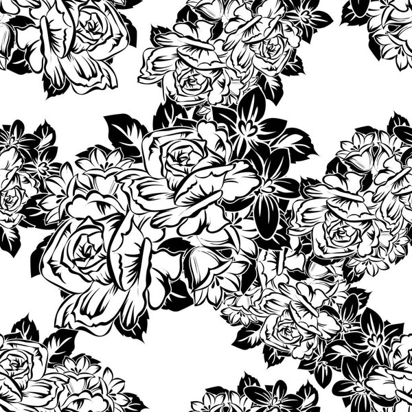 Бесшовный цветочный узор