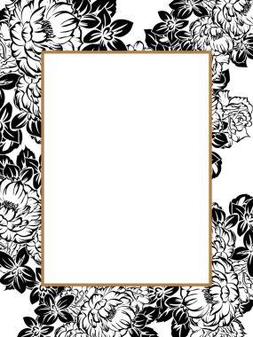 Vintage çiçek davetiye