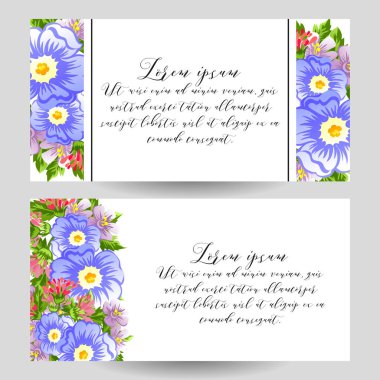 Çiçekli davetiye seti