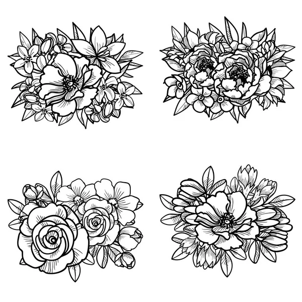 Dizi güzel süslü çiçekler