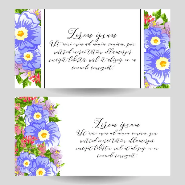 Çiçekli davetiye seti