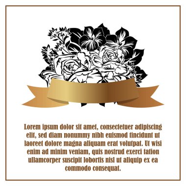 Vintage çiçek davetiye