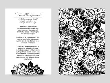 Çiçekli davetiye seti