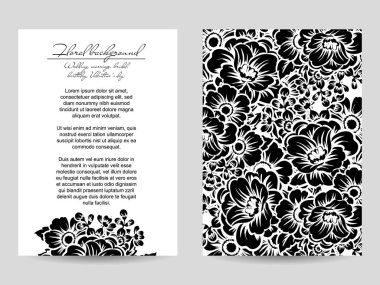 Çiçekli davetiye seti