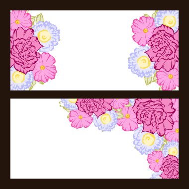 Çiçekli davetiye seti