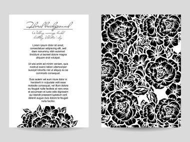 Çiçekli davetiye seti