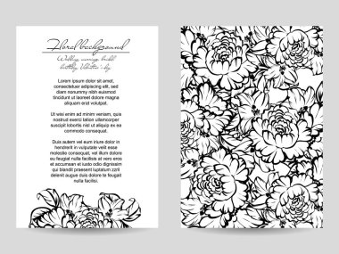 Çiçekli davetiye seti