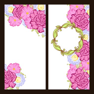 Çiçekli davetiye seti