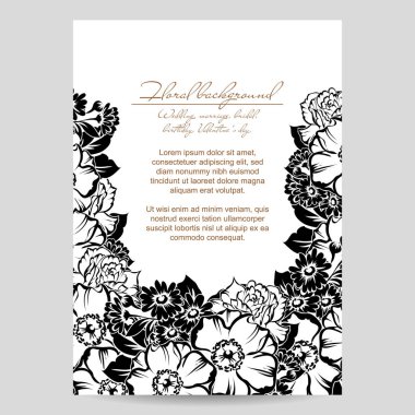 Vintage çiçek davetiye