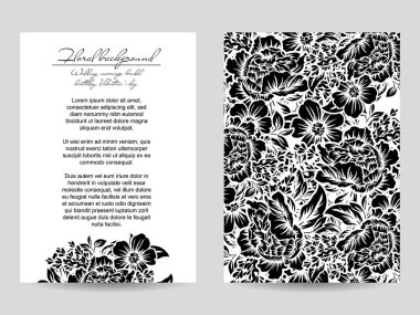 Çiçekli davetiye seti